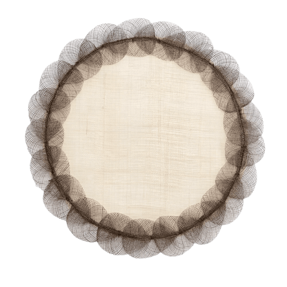 Taupe Poplar Leaf Rice Paper Placemat Set of 4 - Hosted by Kelly Gaudreau