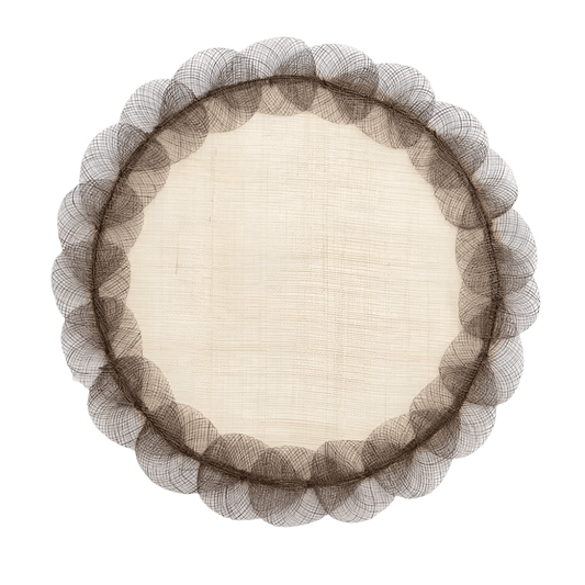 Taupe Poplar Leaf Rice Paper Placemat Set of 4 - Hosted by Kelly Gaudreau