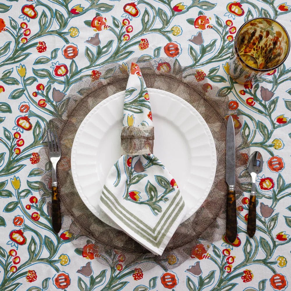 Taupe Poplar Leaf Rice Paper Placemat Set of 4 - Hosted by Kelly Gaudreau