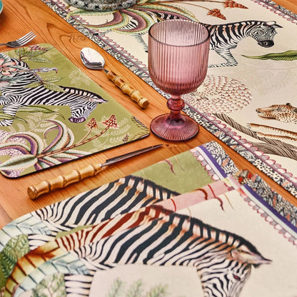 Thanda Stripe Napkins in Stone - Set of 2 - Hosted by Kelly Gaudreau