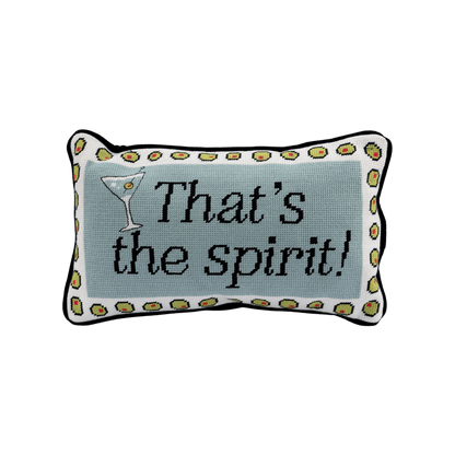 That's The Spirit Needlepoint Pillow - Hosted by Kelly Gaudreau