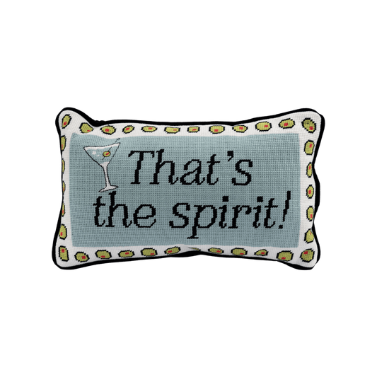 That's The Spirit Needlepoint Pillow - Hosted by Kelly Gaudreau