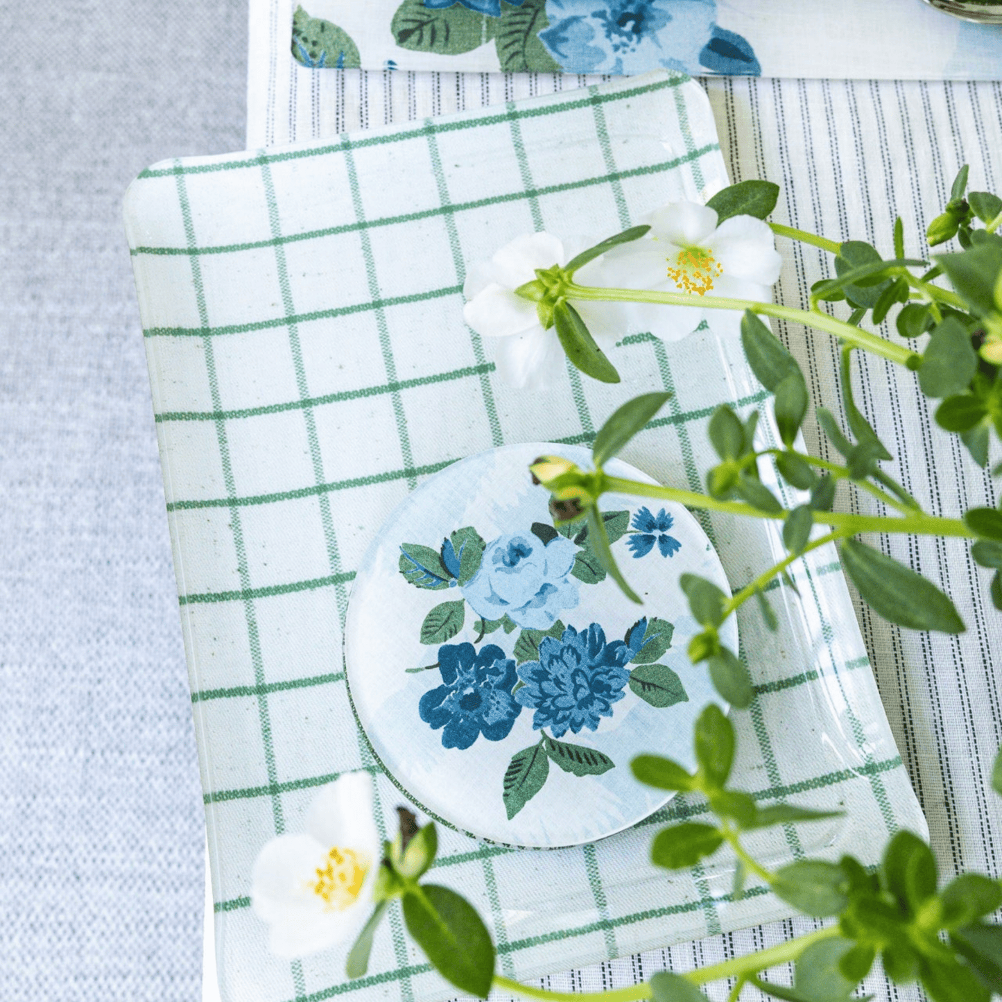 Theodora Floral Coaster - Set of 2 - Hosted by Kelly Gaudreau
