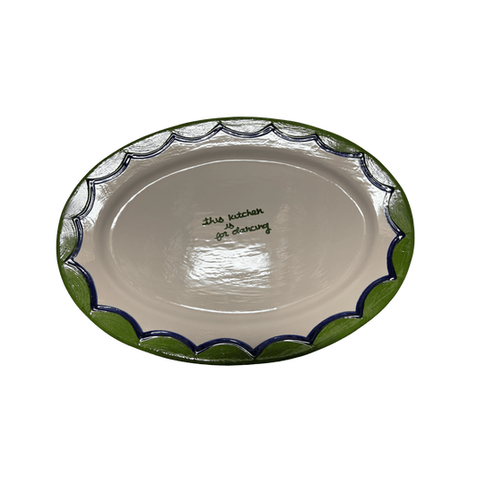 "this kitchen is for dancing" Oval Platter - Hosted by Kelly Gaudreau