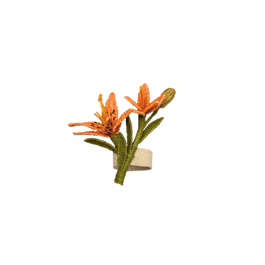 Tiger Lily Napkin Ring - Set of 4 - Hosted by Kelly Gaudreau