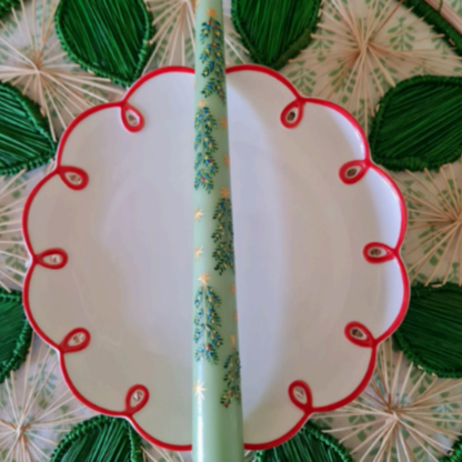Hand Painted Holiday Candle - Set of 2