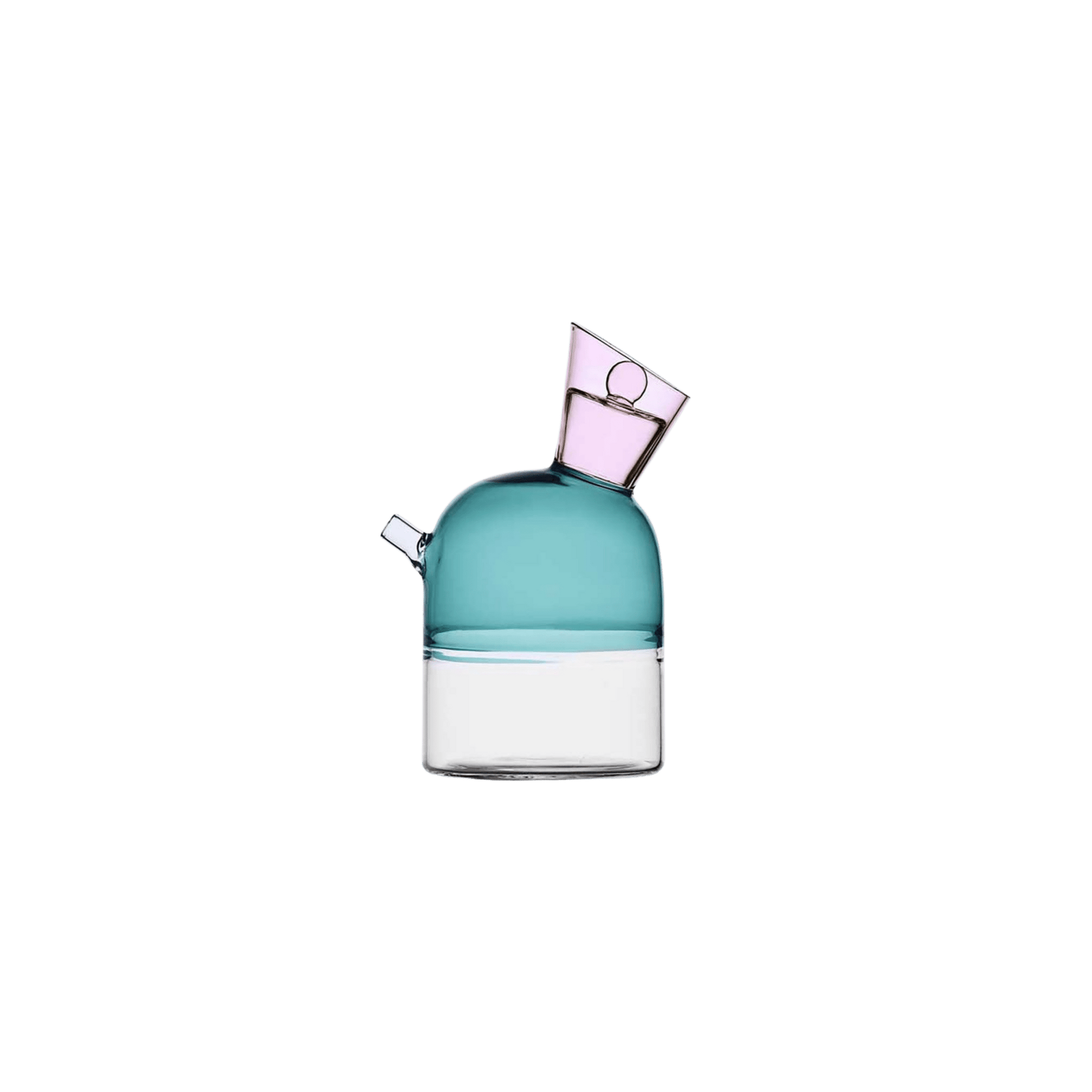 Travasi Oil Bottle in Clear, Petrol blue and Pink - Hosted by Kelly Gaudreau