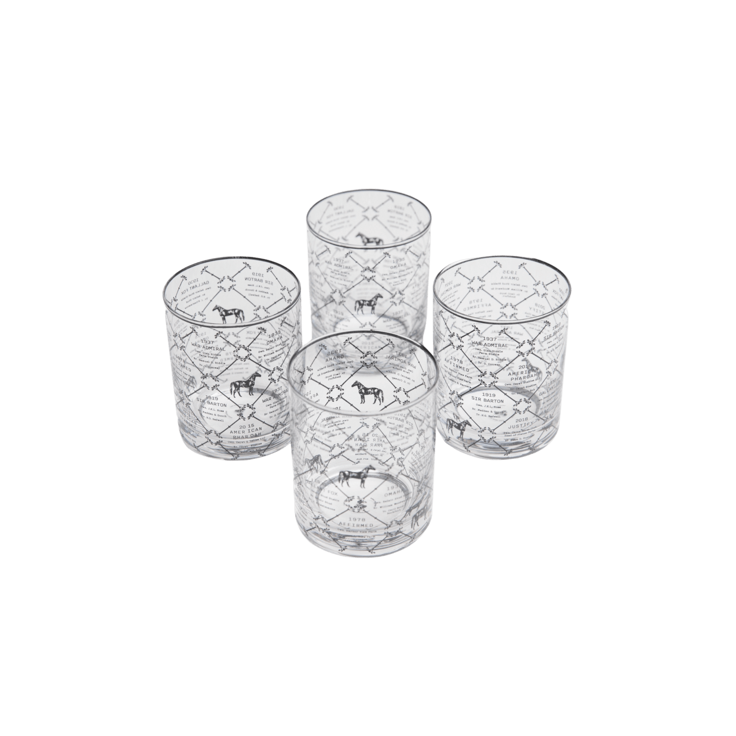 Triple Crown Champions Bourbon Glass Set of 4 - Hosted by Kelly Gaudreau