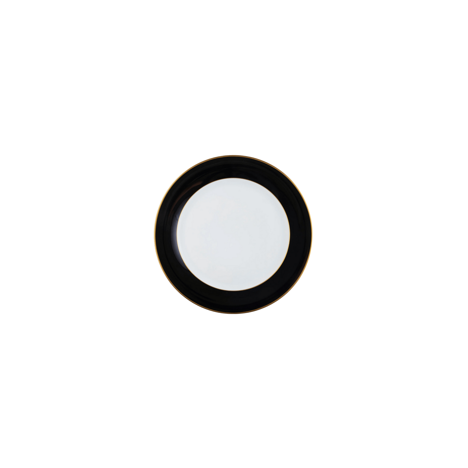 Ultra - White ColorSheen Black with Gold Banding Salad Plate - Hosted by Kelly Gaudreau