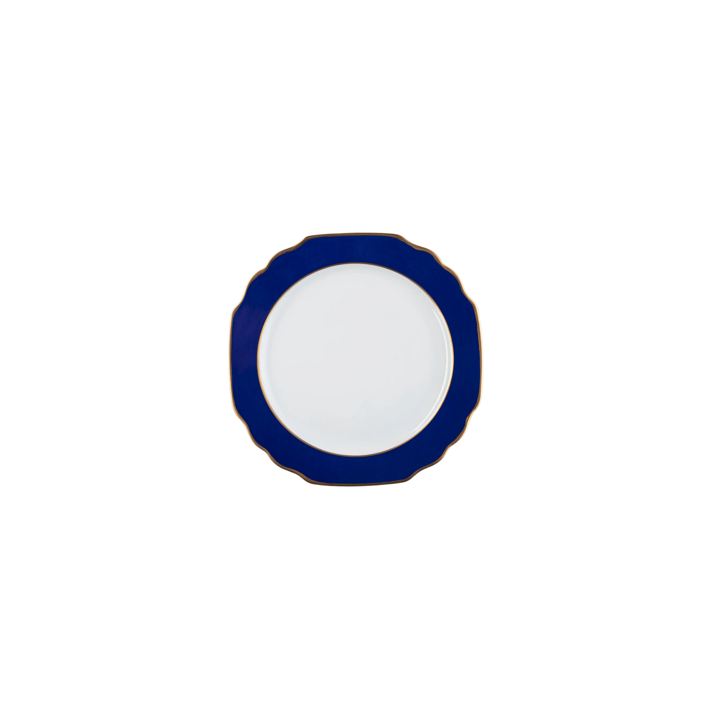 Ultra - White Georgian ColorSheen Navy Blue with Gold Banding Salad Plate - Hosted by Kelly Gaudreau