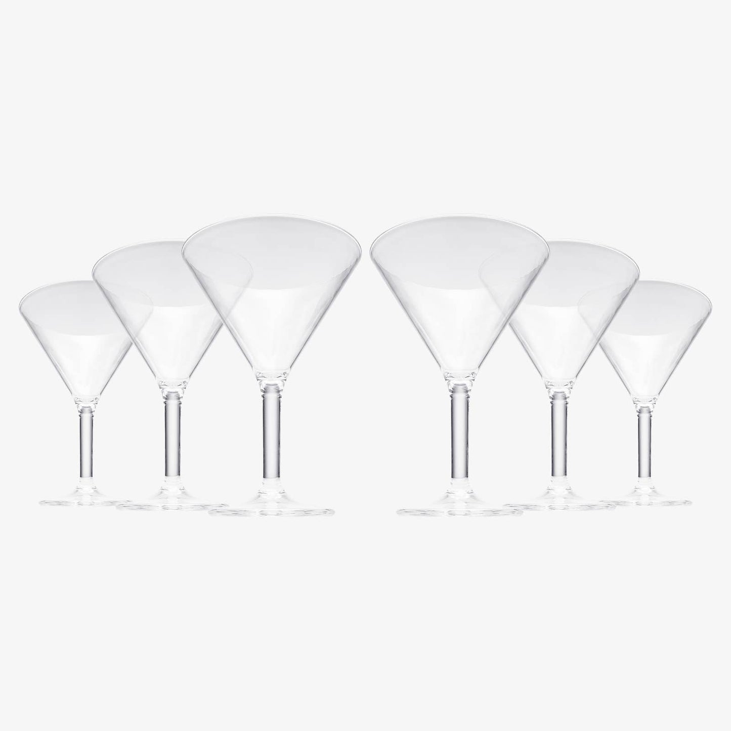Unbreakable Acrylic Martini Glasses Set of 6 - Hosted by Kelly Gaudreau