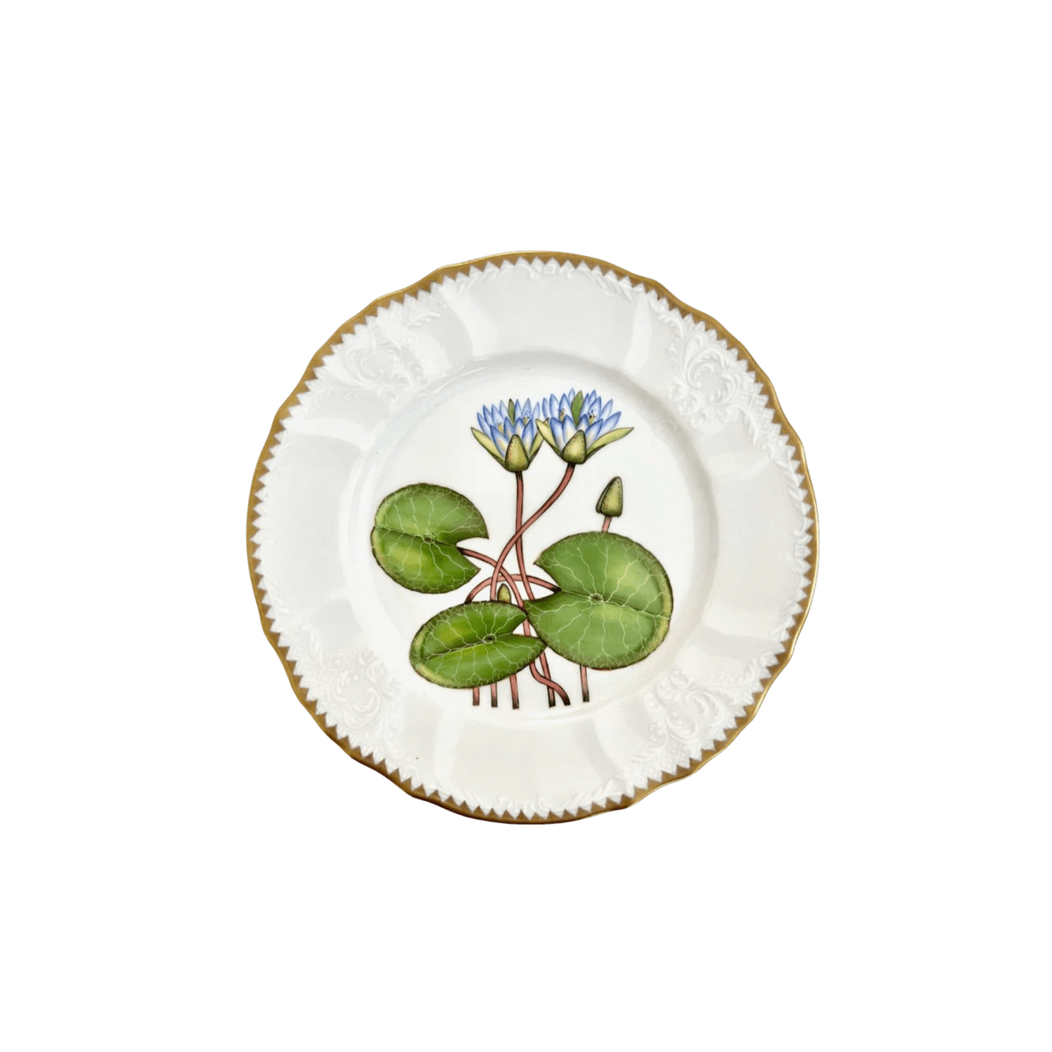 Waterlily Salad Plate with Border Design - Hosted by Kelly Gaudreau