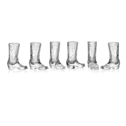 Whiskey & Rye Cowboy Boot Shot Glass - Set of 6 - Hosted by Kelly Gaudreau