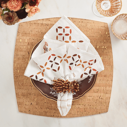 Whistler Placemats in Natural & Gold - Set of 4 - Hosted by Kelly Gaudreau