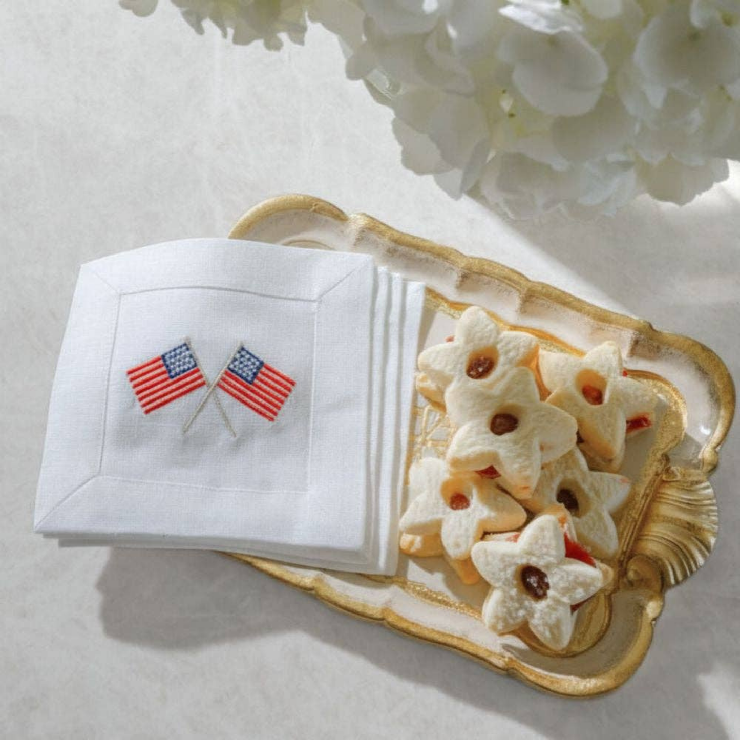 American Flags Cocktail Napkin - Set of 4