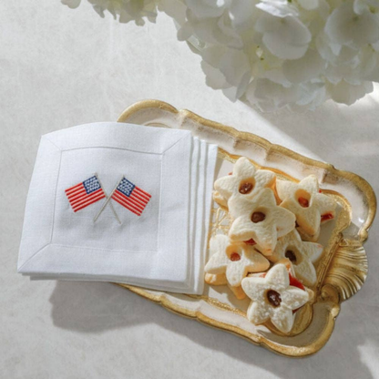 American Flags Cocktail Napkin - Set of 4