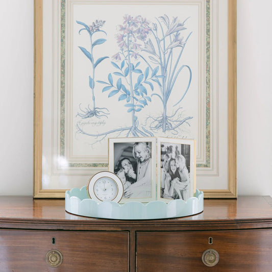 White Enamel & Gold Double Frame - Hosted by Kelly Gaudreau