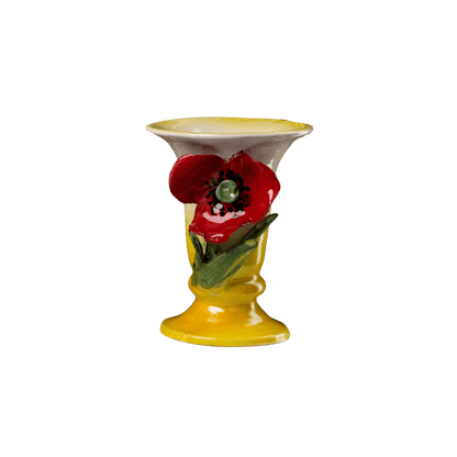 White With Red Poppy Vase - Hosted by Kelly Gaudreau