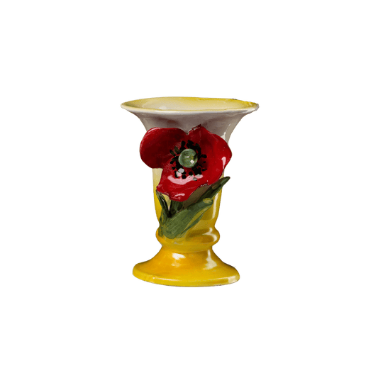 White With Red Poppy Vase - Hosted by Kelly Gaudreau