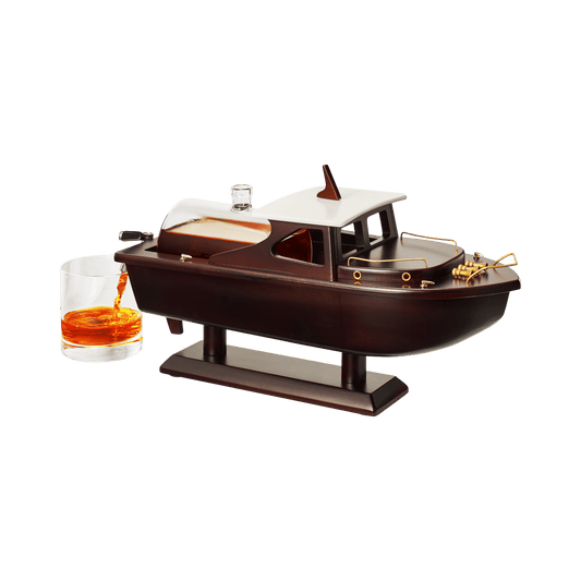 Wood Boat Ship Whiskey & Wine Decanter Ship - Hosted by Kelly Gaudreau