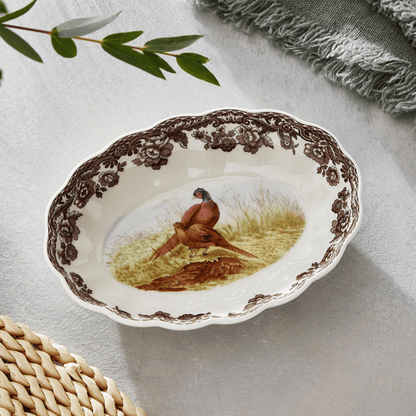 Woodland Pheasant Oval Fluted Dish - Hosted by Kelly Gaudreau
