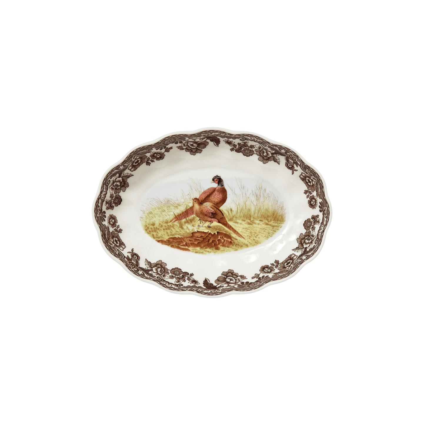 Woodland Pheasant Oval Fluted Dish - Hosted by Kelly Gaudreau