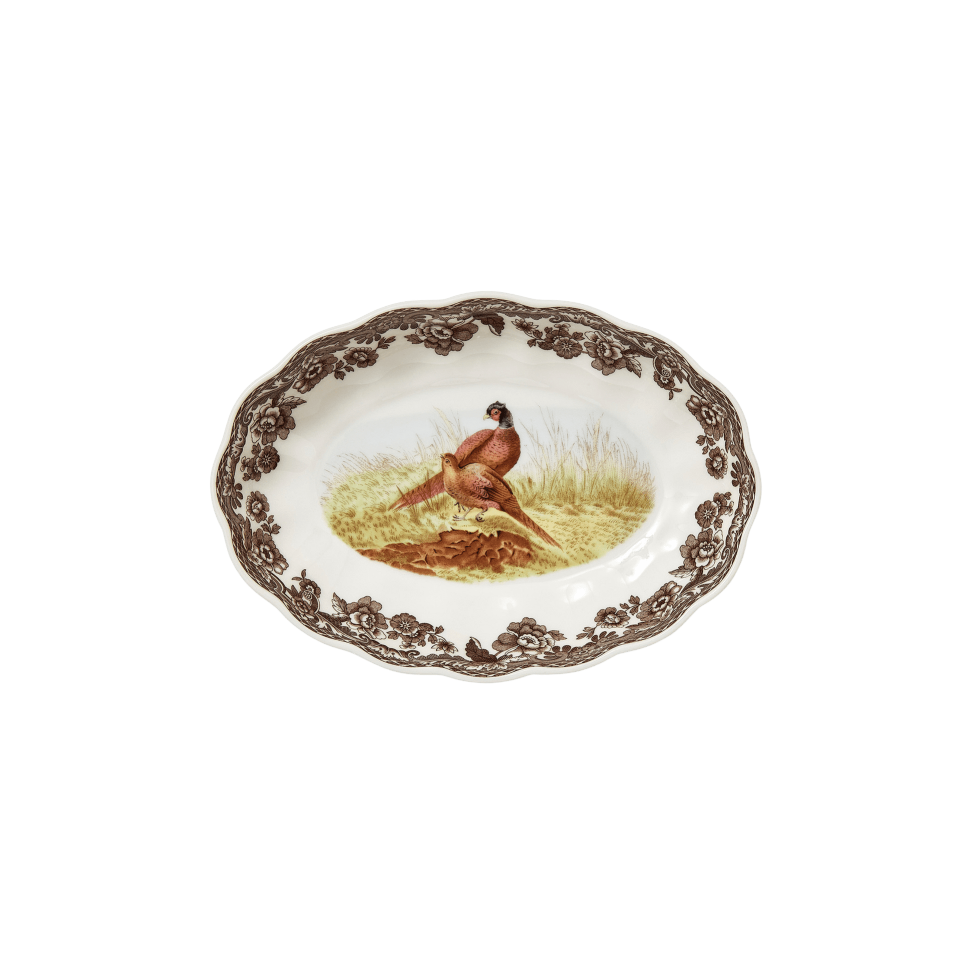 Woodland Pheasant Oval Fluted Dish - Hosted by Kelly Gaudreau