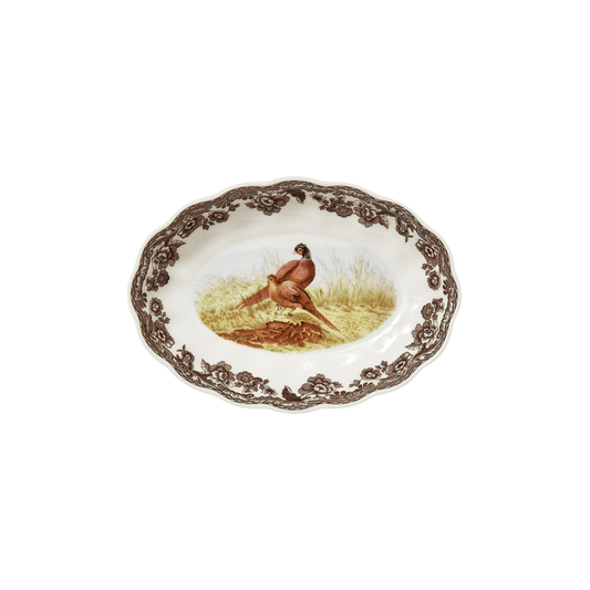 Woodland Pheasant Oval Fluted Dish - Hosted by Kelly Gaudreau