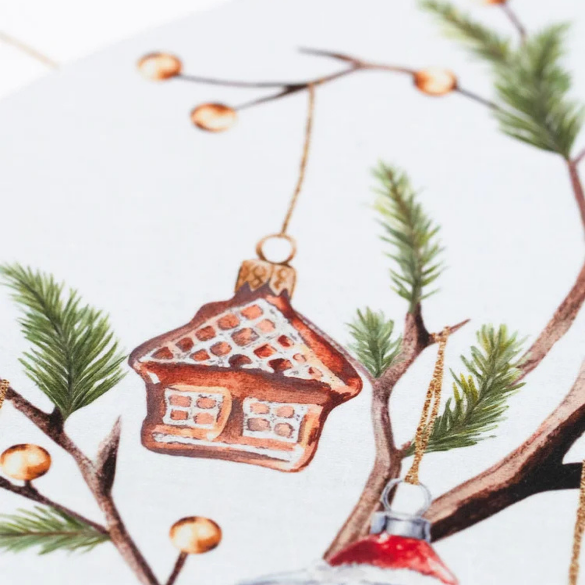 x Nostalgie Christbaumschmuck Christmas Ornaments Round Cork-Backed Placemats - Set of 4