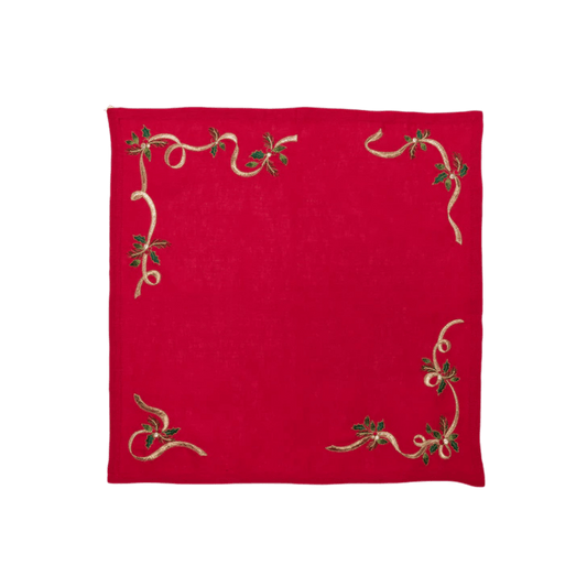 Xmas Ribbon Napkins, Set of 4 - Hosted by Kelly Gaudreau