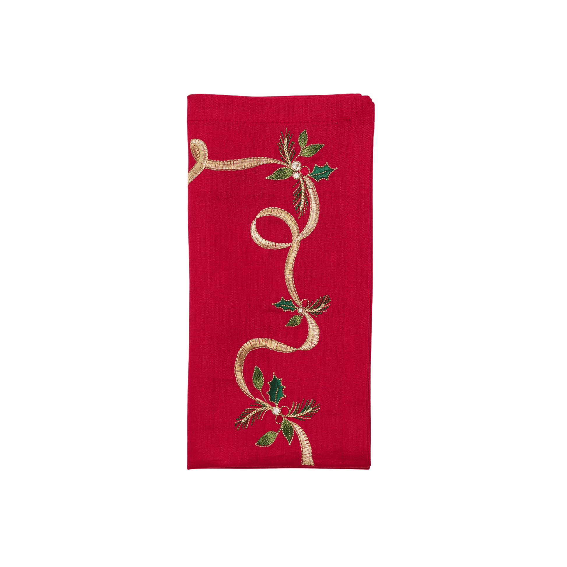 Xmas Ribbon Napkins, Set of 4 - Hosted by Kelly Gaudreau