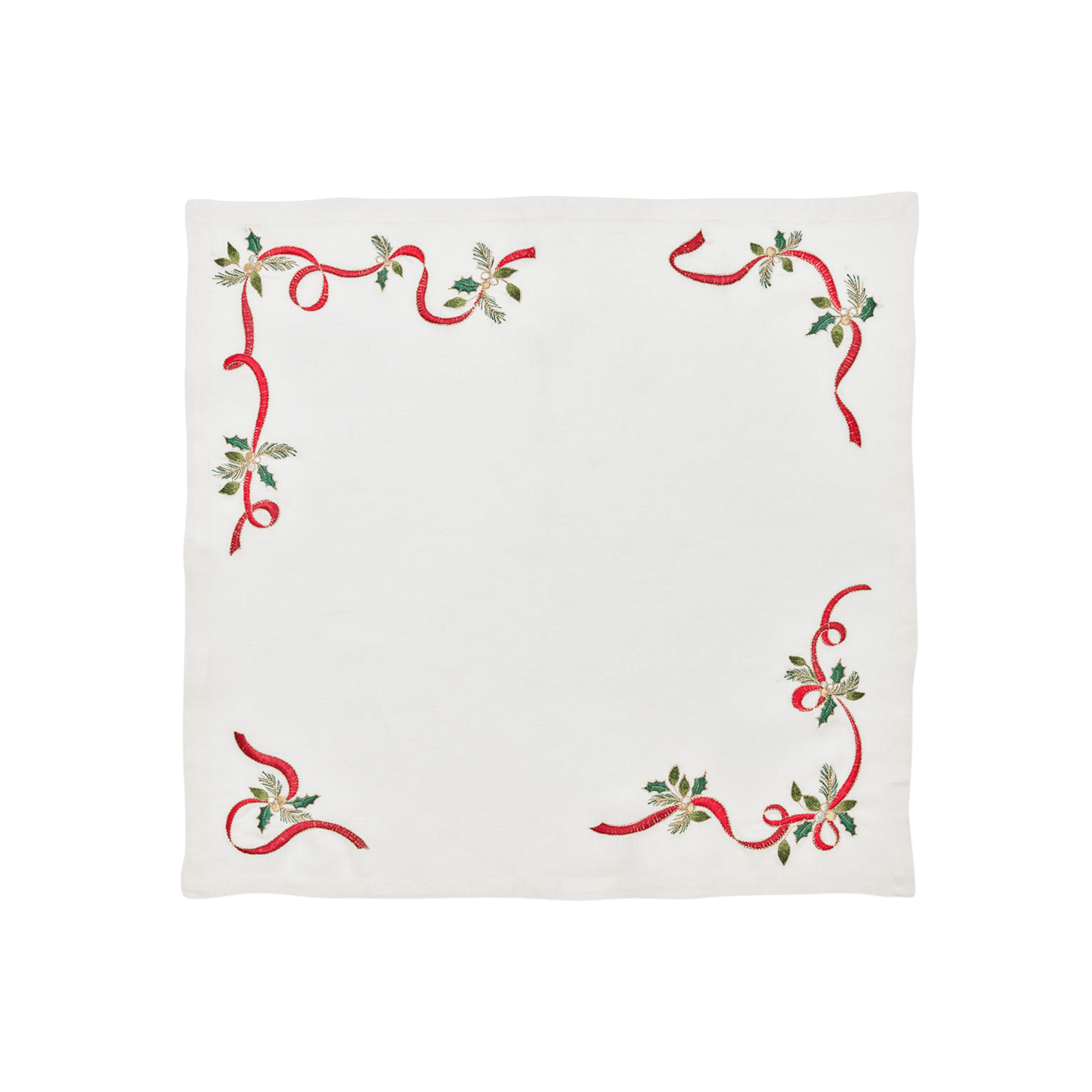 Xmas Ribbon Napkins, Set of 4 - Hosted by Kelly Gaudreau