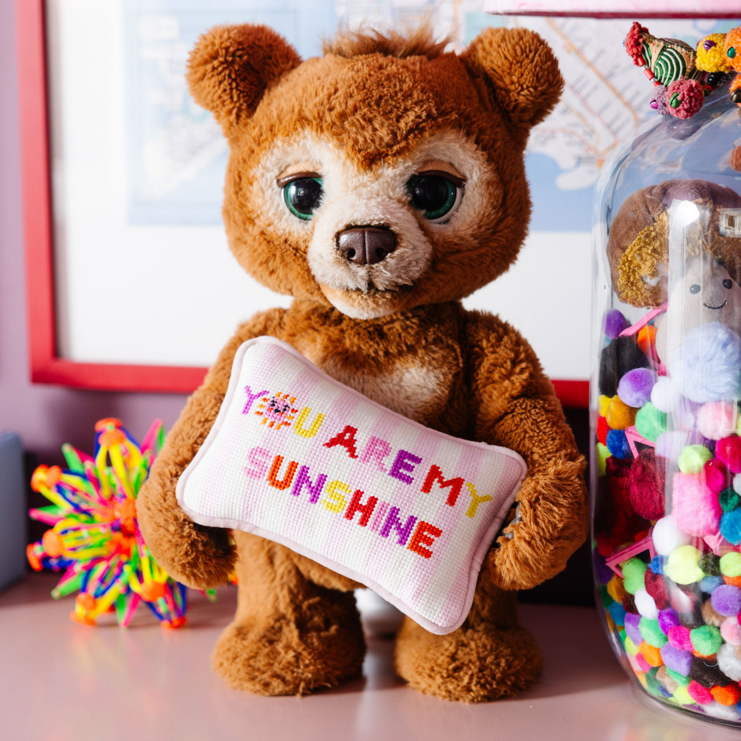 You Are My Sunshine Mini Needlepoint Pillow - Hosted by Kelly Gaudreau