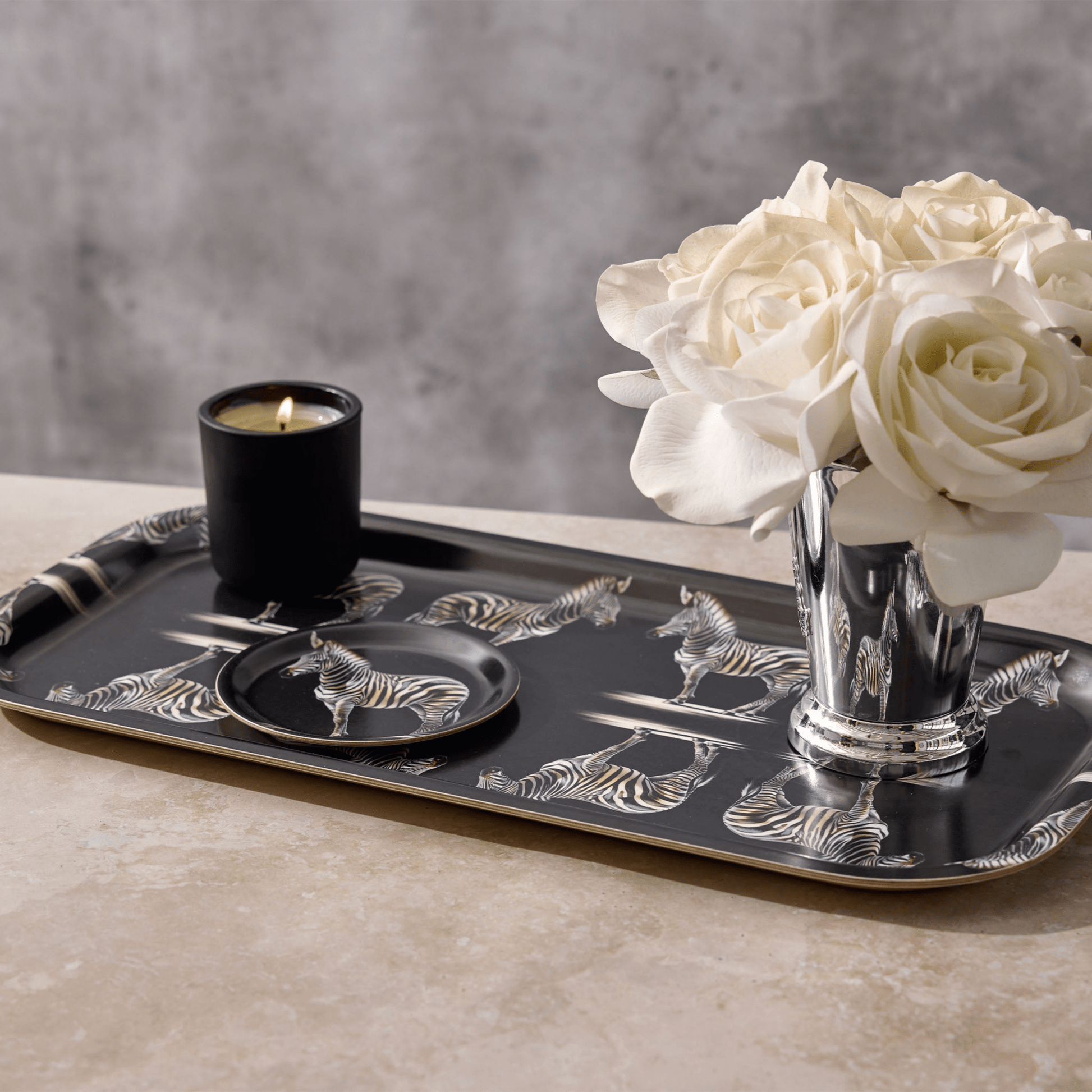 Zebra Birchwood Large Decorative Tray - Hosted by Kelly Gaudreau