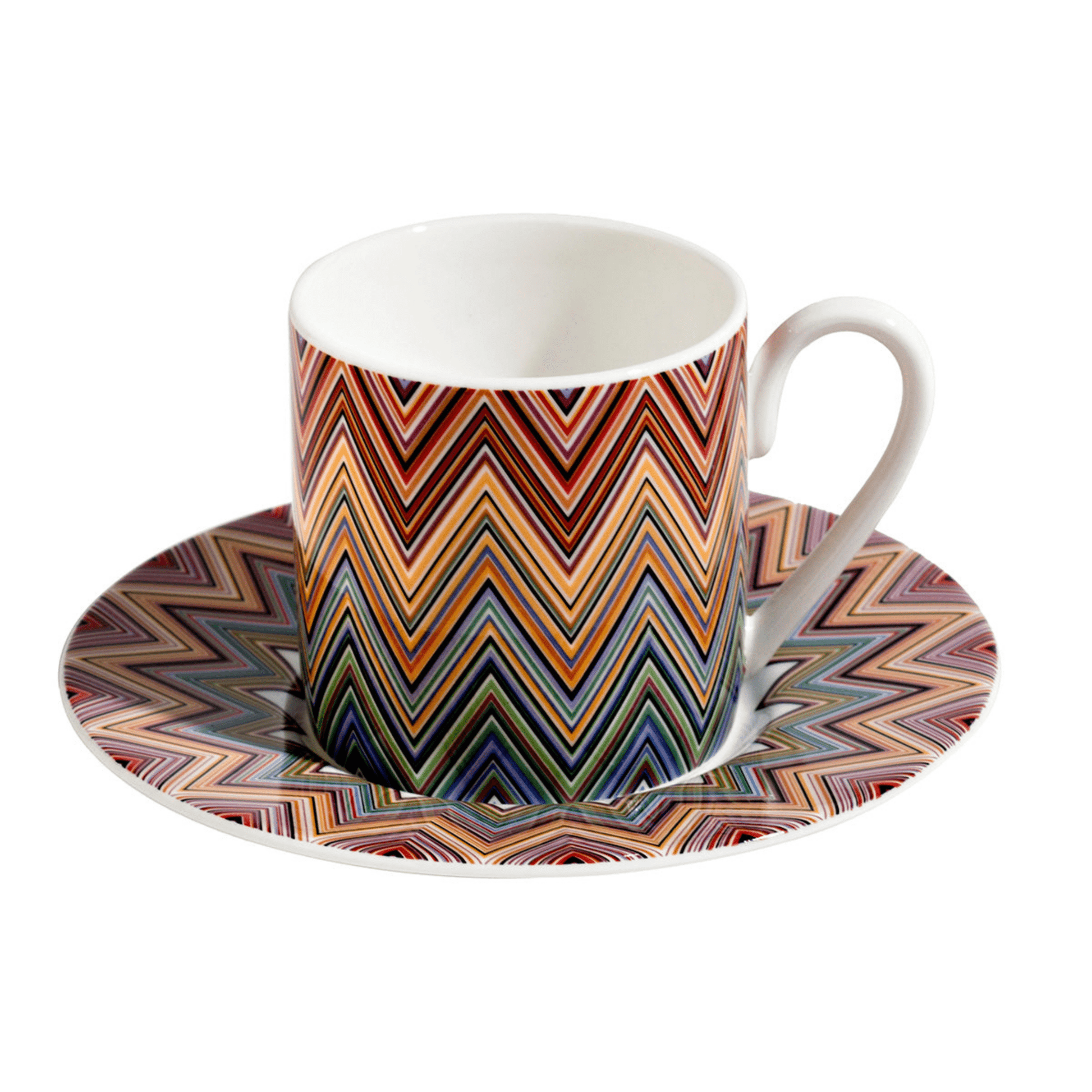 Zig Zag Set of 2 Tea Cups and Saucers Box Set - Hosted by Kelly Gaudreau