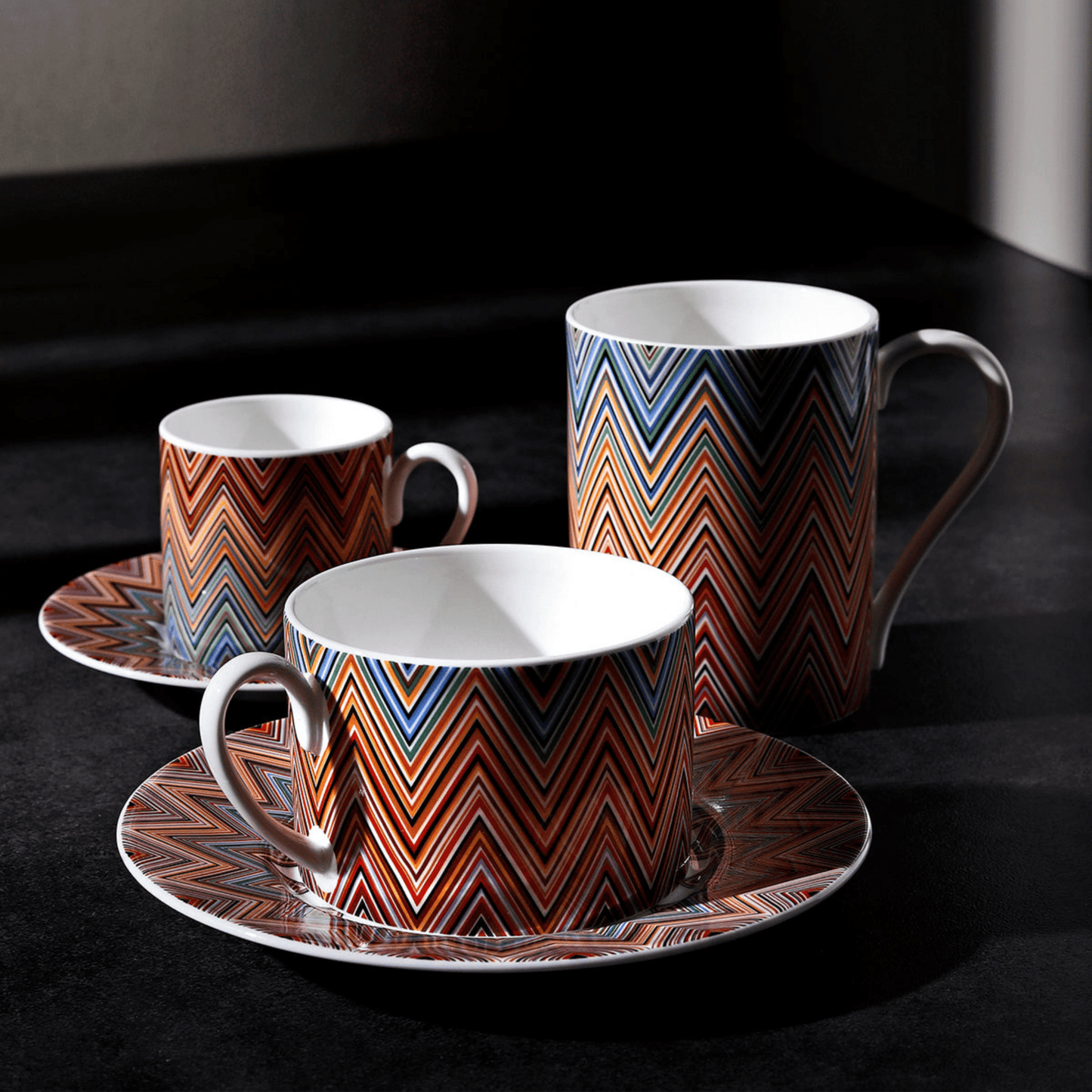 Zig Zag Set of 2 Tea Cups and Saucers Box Set - Hosted by Kelly Gaudreau