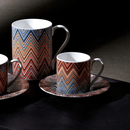 Zig Zag Set of 2 Tea Cups and Saucers Box Set - Hosted by Kelly Gaudreau
