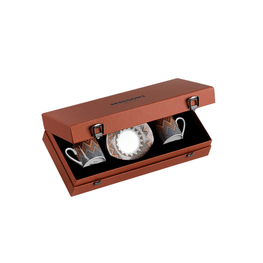 Zig Zag Set of 2 Tea Cups and Saucers Box Set - Hosted by Kelly Gaudreau